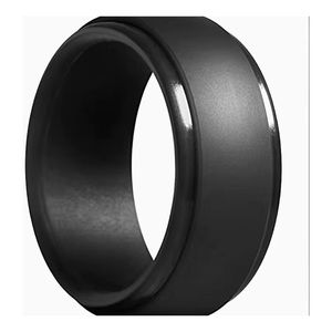 Silicone Wedding Ring With Double Edge Men's Accessory Jewelry Size 9